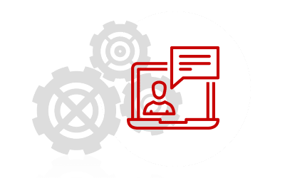 icon with grey and red for entry level promotional assessments