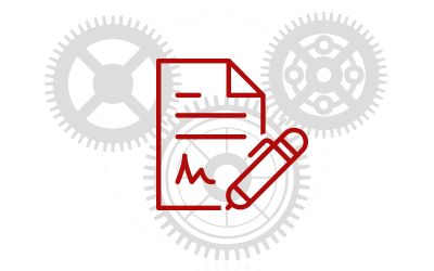 basic_duties_icon_911 red and grey icon representing the basic duties of 911 dispatch