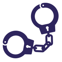 handcuffs_icon_education_corrections dark blue handcuff icon education corrections